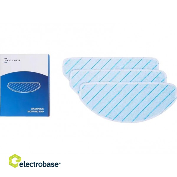 Ecovacs | Washable Mopping Pad | 3 pc(s) | Blue image 1