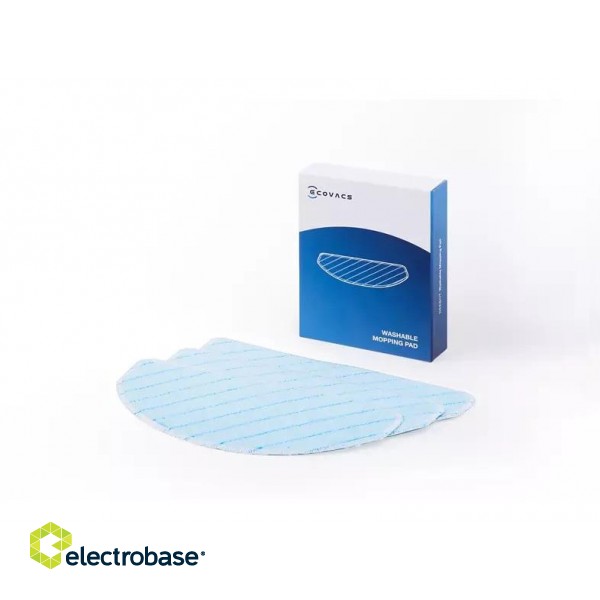 Ecovacs | Washable Mopping Pad | 3 pc(s) | Blue image 3