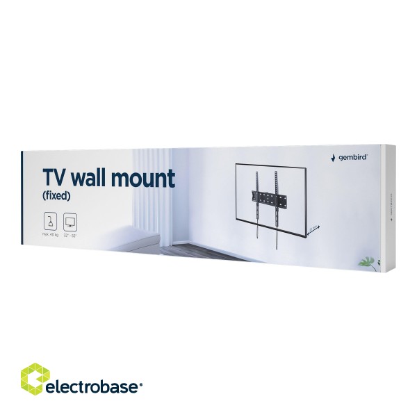 Gembird | Wall mount | Fixed | 32-55 " | Maximum weight (capacity) 40 kg | Black image 4