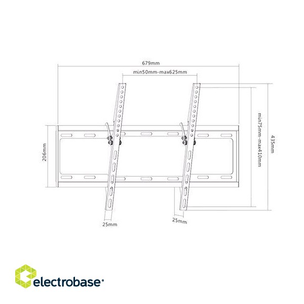 Sunne | Wall mount | 37-70-ET | Tilt | 37-70 " | Maximum weight (capacity) 35 kg | Black image 3