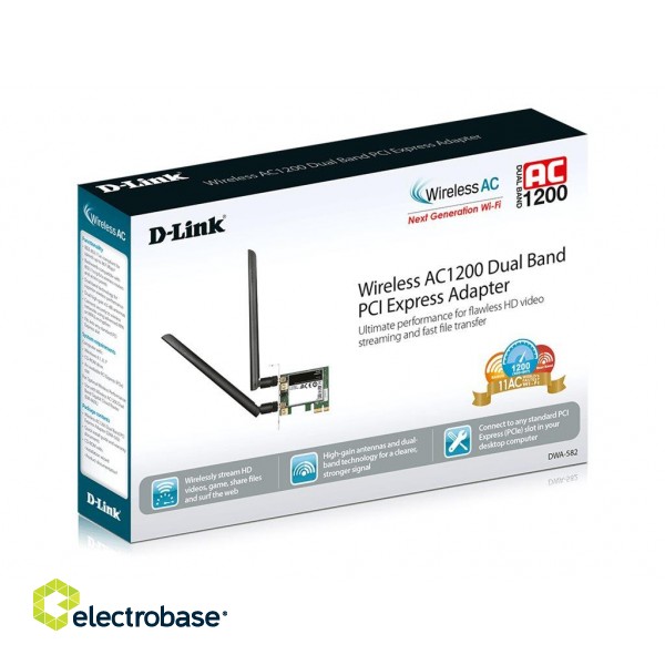DWA-582 Wireless 802.11n Dual Band PCIe Desktop Adapter | D-Link фото 10