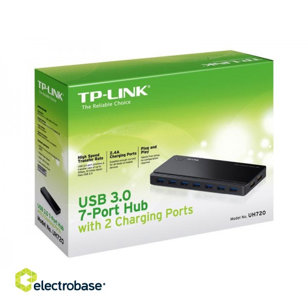TP-LINK UH720 USB 3.0 7-Port Hub with 2 Charging Ports image 5