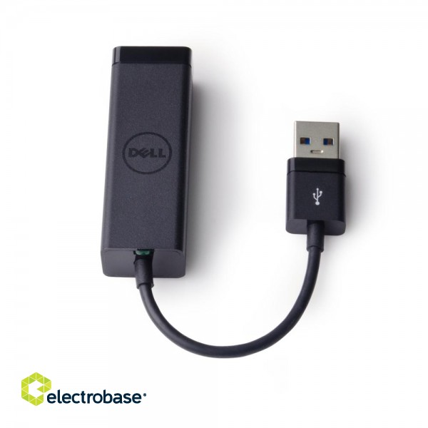 Dell | USB-A 3.0 to Ethernet (PXE Boot) | Black | Adapter paveikslėlis 1
