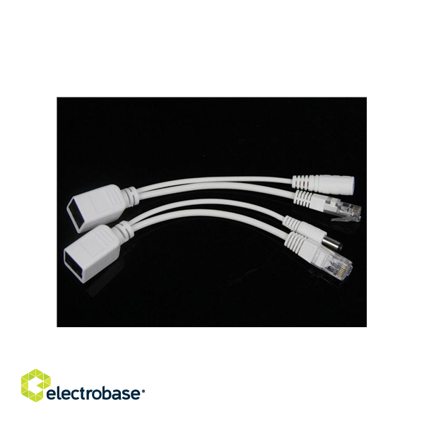 Cablexpert | PP12-POE-0.15M-W | 0.15 m | White | UTP passive PoE adapter kit image 1