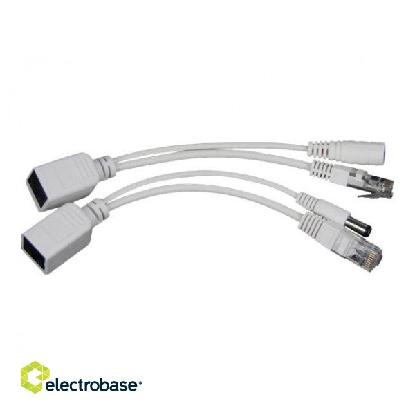 Cablexpert | PP12-POE-0.15M-W | 0.15 m | White | UTP passive PoE adapter kit image 2