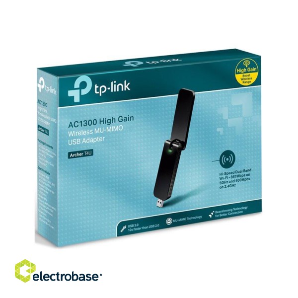 TP-LINK | USB 3.0 Adapter | Archer T4U | 2.4GHz/5GHz image 6