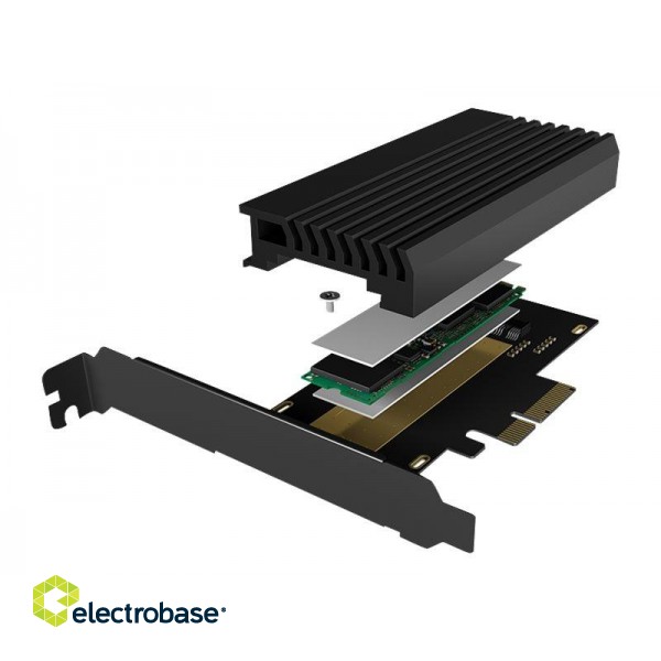 Icy Box IB-PCI214M2-HSL PCIe extension card | Raidsonic | ICY BOX | PCIe card with M.2 M-Key socket for one M.2 NVMe SSD image 6