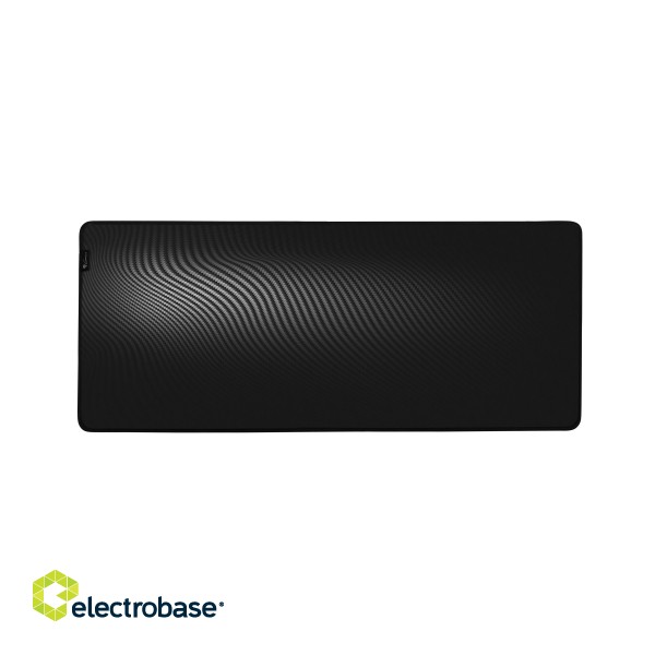 Genesis | Carbon 500 Ultra Wave | Mouse pad | 450 x 1100 x 2.5 mm | Black paveikslėlis 2