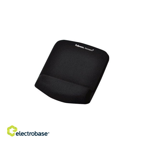 Fellowes | Mouse pad with wrist support PlushTouch | Mouse pad with wrist pillow | 238 x 184 x 25.4 mm | Black image 1