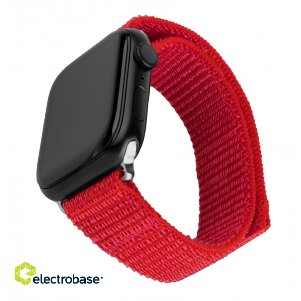 Fixed | Sporty Strap for Apple Watch 42/44/45mm | 160-210 mm | Red | Nylon фото 2