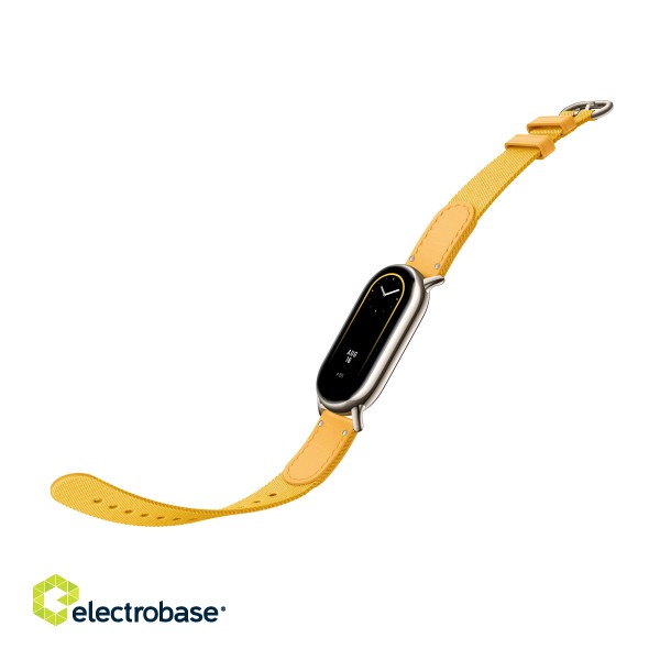Xiaomi | Smart Band 8 Braided Strap | Yellow | Yellow | Strap material:  Nylon + leather | Adjustable length: 140-210mm paveikslėlis 4