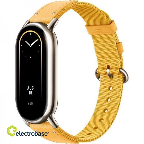 Xiaomi | Smart Band 8 Braided Strap | Yellow | Yellow | Strap material:  Nylon + leather | Adjustable length: 140-210mm paveikslėlis 1