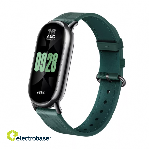 Xiaomi | Smart Band 8 Checkered Strap | Green | Strap material: Leather | 130-210mm Wrist paveikslėlis 2