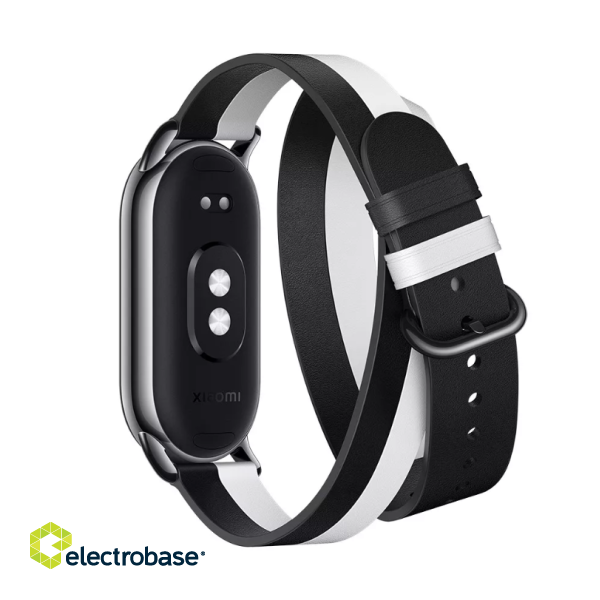 PU coated leather | Total length: 140-180mm | Xiaomi | Smart Band 8 Double | Black/White фото 4