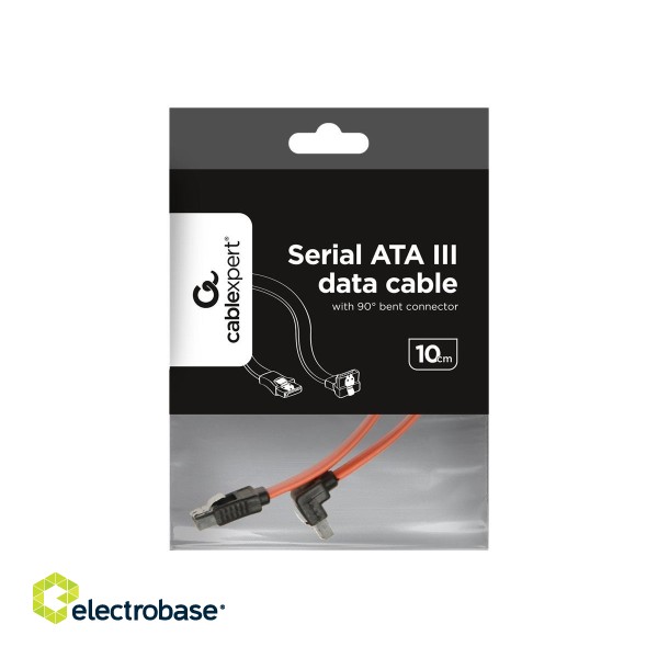 Cablexpert | Serial ATA III 50cm data cable with 90 degree bent connector image 6