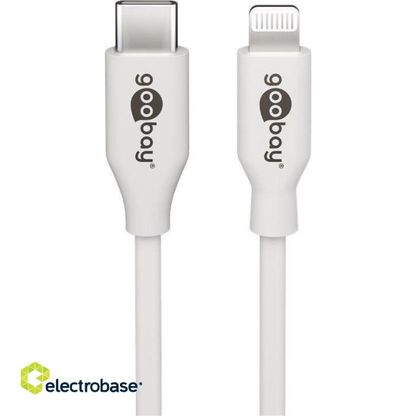 Goobay | Lightning - USB-C USB charging and sync cable | USB-C to Lightning Apple Lightning male (8-pin) | USB-C male image 1