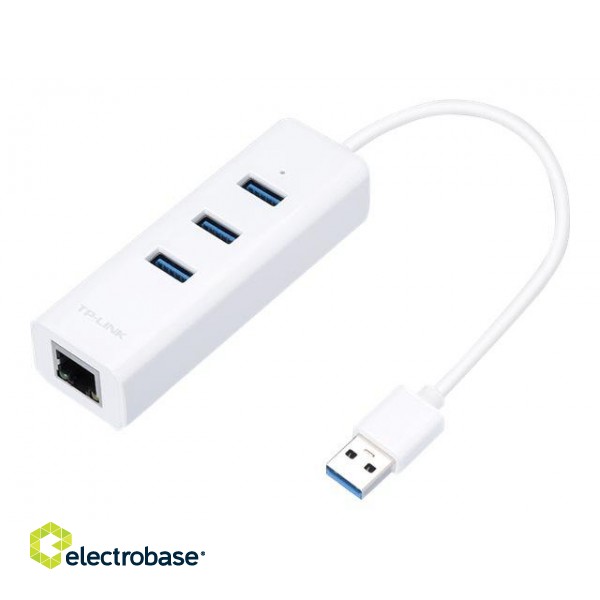 TP-LINK | USB 3.0 3-Port Hub & Gigabit Ethernet Adapter 2 in 1 USB Adapter | UE330 paveikslėlis 6