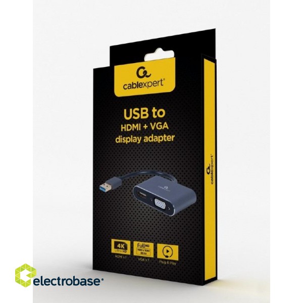 Cablexpert | USB display adapter | A-USB3-HDMIVGA-01 | USB 3.0 Type-A | 0.15 m image 4
