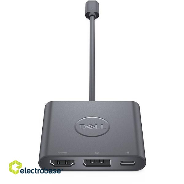Dell | Adapter | USB-C to HDMI/DP with Power Pass-Through | Black | USB-C Male | HDMI Female; USB Female; USB-C (power only) Female | 0.18 m paveikslėlis 3