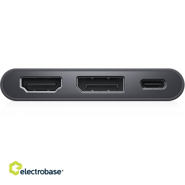 Dell | Black | USB-C Male | HDMI Female; USB Female; USB-C (power only) Female | Adapter | USB-C to HDMI/DP with Power Pass-Through | 0.18 m image 7