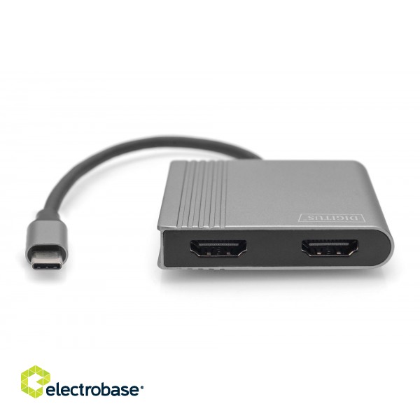 Digitus | USB-C - 2x HDMI Adapter | DA-70828 | USB-C | HDMI фото 3