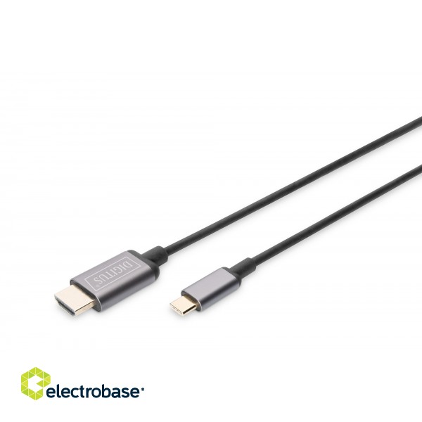 Digitus | USB Type-C to HDMI Adapter | DA-70821 | 1.8 m | Black | USB Type-C image 1