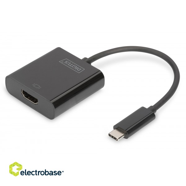 Digitus | USB Type-C to HDMI Adapter | DA-70852 | Black | USB Type-C | 0.15 m image 2