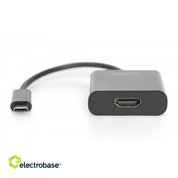 Digitus | USB Type-C to HDMI Adapter | DA-70852 | Black | USB Type-C | 0.15 m image 3