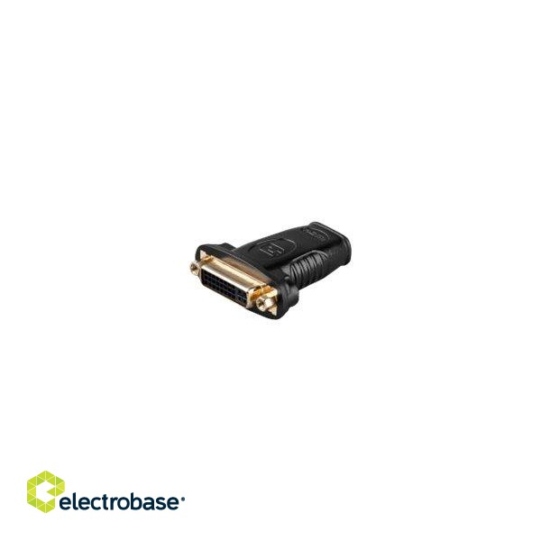 Goobay | Black | HDMI female (Type A) | DVI-I female Dual-Link (24+5 pin) | HDMI/DVI-I adapter image 2
