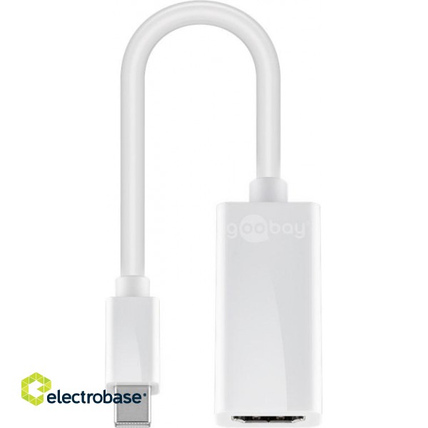 Goobay | Mini DisplayPort/HDMI adapter cable 1.1 | 51729 | White | Mini DisplayPort male | HDMI female (Type A) фото 1