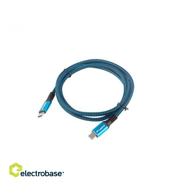 Lanberg | USB-C to USB-C Cable | CA-CMCM-45CU-0012-BK | 1.2 m | Black/Blue image 5