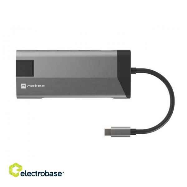 Natec | USB-C Multiport Adapter | NMP-1690 | Grey | USB Type-C | 0.15 m paveikslėlis 5