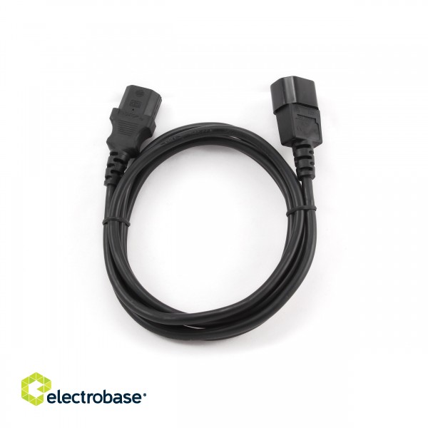 Cablexpert | PC-189-VDE power extension cable 1.8 meter | Black C14 coupler | C14 coupler image 3