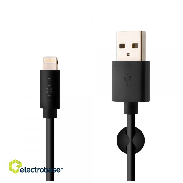 Fixed | Data And Charging Cable With USB/lightning Connectors | Black image 1