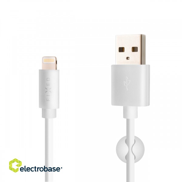 Fixed | Data And Charging Cable With USB/lightning Connectors | White paveikslėlis 1