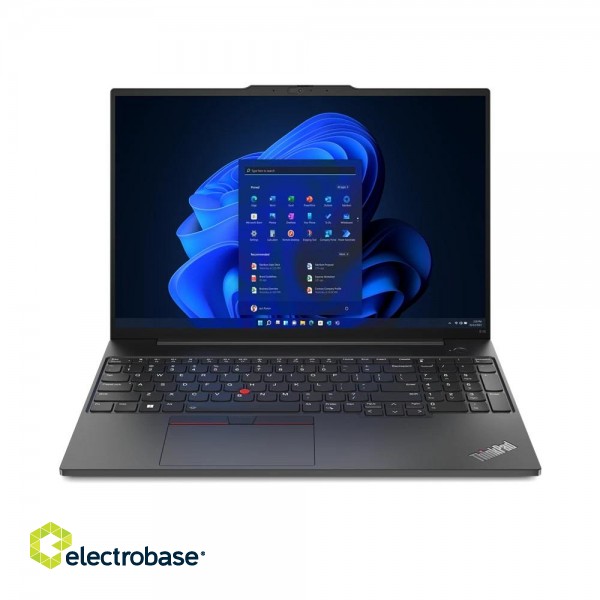 Lenovo | ThinkPad E16 (Gen 1) | Black | 16 " | IPS | WUXGA | 1920 x 1200 | Anti-glare | Intel Core i7 | i7-1355U | 16 GB | DDR4-3200 | SSD 512 GB | Intel Iris Xe Graphics | Windows 11 Pro | 802.11ax | Bluetooth version 5.1 | Keyboard langua image 1