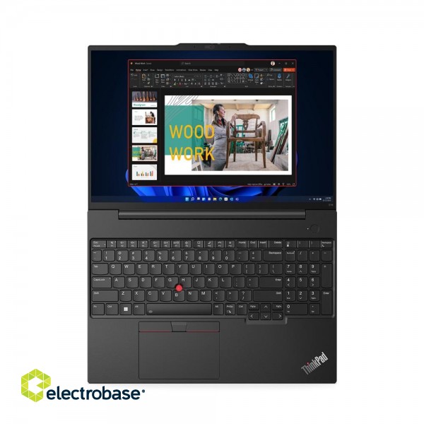Lenovo | ThinkPad E16 (Gen 1) | Black | 16 " | IPS | WUXGA | 1920 x 1200 | Anti-glare | Intel Core i7 | i7-1355U | 16 GB | DDR4-3200 | SSD 512 GB | Intel Iris Xe Graphics | Windows 11 Pro | 802.11ax | Bluetooth version 5.1 | Keyboard langua image 8