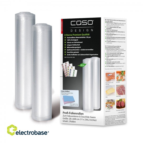 Caso | Foil rolls | 01223 | 2 units | Dimensions (W x L) 28 x 600 cm | Ribbed image 1