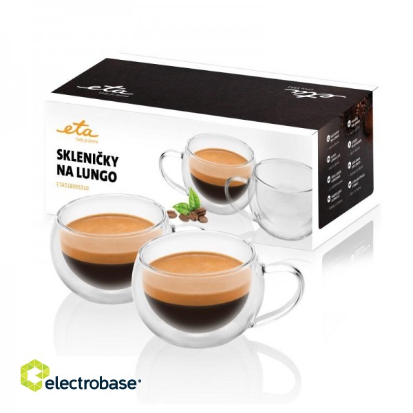ETA | Lungo cups | ETA518091010 | For coffee | 2 pc(s) | Dishwasher proof | Glass image 1