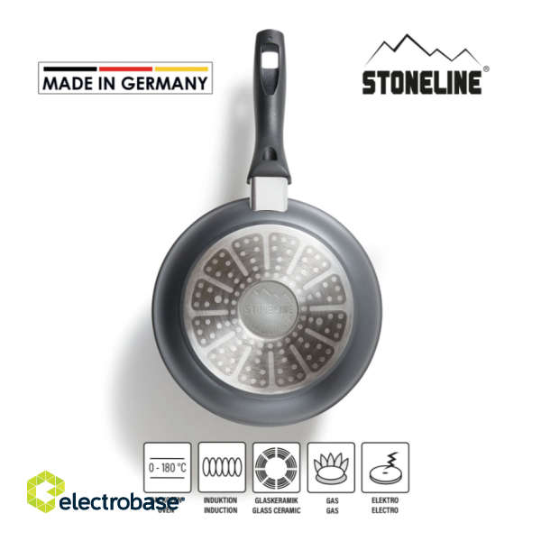 Stoneline | Made in Germany pan | 19045 | Frying | Diameter 20 cm | Suitable for induction hob | Fixed handle | Anthracite paveikslėlis 3