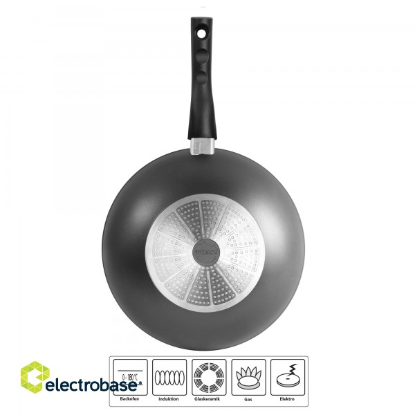 Stoneline | Pan | 19569 | Wok | Diameter 30 cm | Suitable for induction hob | Removable handle | Anthracite фото 3