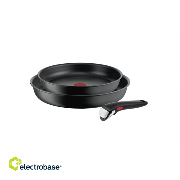 TEFAL | Frypan set | L7649253 Ingenio Ultimate | Frying | Diameter 24/28 cm | Suitable for induction hob | Removable handle | Black фото 1