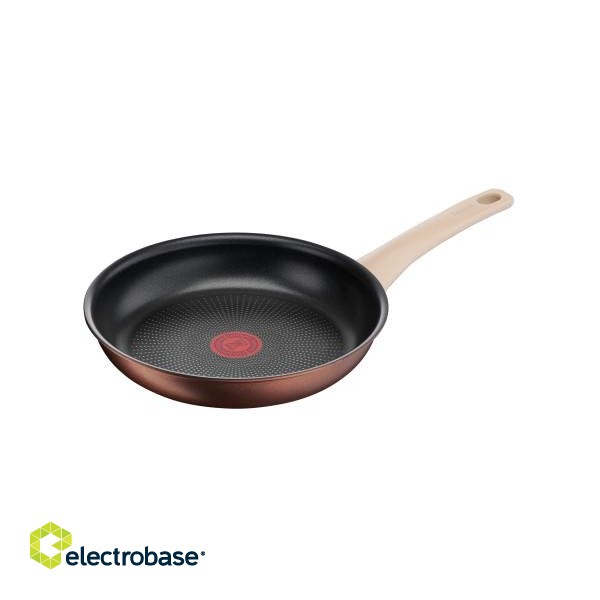 TEFAL | G2540553 Eco-Respect | Frying Pan | Frying | Diameter 26 cm | Suitable for induction hob | Fixed handle | Copper image 1