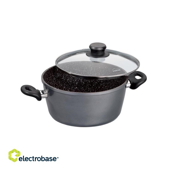 Stoneline | Cooking pot | 6741 | 2 L | 18 cm | die-cast aluminium | Grey | Lid included image 1