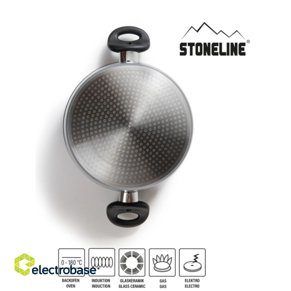Stoneline | Cooking pot | 6741 | 2 L | 18 cm | die-cast aluminium | Grey | Lid included image 3