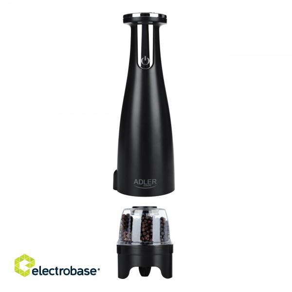 Adler | Electric Salt and pepper grinder | AD 4449b | Grinder | 7 W | Housing material ABS plastic | Lithium | Mills with ceramic querns; Charging light; Auto power off after: 3 minutes; Fully charged for 120 minutes of continuous use; Char paveikslėlis 3