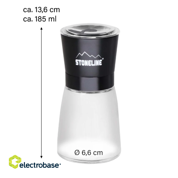 Stoneline | Salt and pepper mill set | 21653 | Mill | Housing material Glass/Stainless steel/Ceramic/PS | The high-quality ceramic grinder is continuously variable and can be adjusted to various grinding degrees. Spices can be ground anywhe image 4