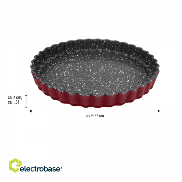 Stoneline | Yes | Quiche and tarte dish | 21550 | Red | 1.3 L | 27 cm | Borosilicate glass | Dishwasher proof фото 2