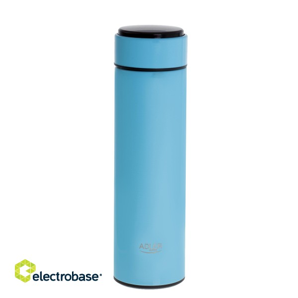 Adler | Thermal Flask | AD 4506bl | Material Stainless steel/Silicone | Blue фото 1