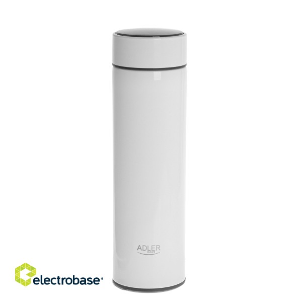 Adler | Thermal Flask | AD 4506w | Material Stainless steel/Silicone | White image 1